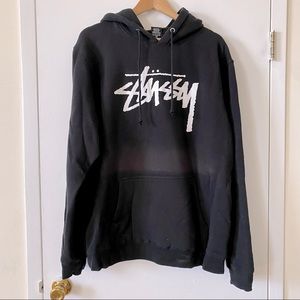Stussy XXL Logo Hoodie Black Sweatshirt